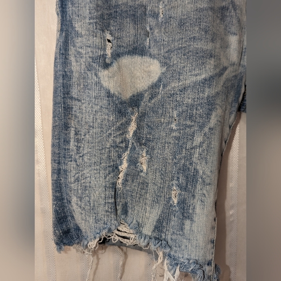 AMERICAN EAGLE OUTFITTERS Denim Shorts Bleached Distressed sz 29 - Picture 10 of 14